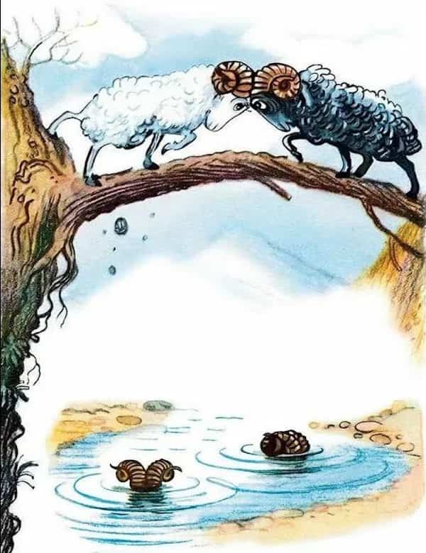 Бараны - обложка стихотворения Михалкова